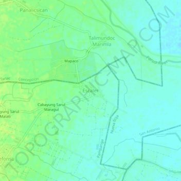 Topografische Karte Escaler, Höhe, Relief