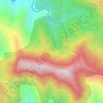 Topografische Karte Manjapullu, Höhe, Relief