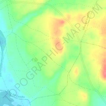 Topografische Karte Camino Francés, Höhe, Relief