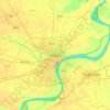 Topografische Karte Varanasi, Höhe, Relief