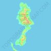 Topografische Karte Pulau Karakelong, Höhe, Relief