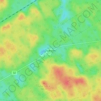 Topografische Karte Heidekrug, Höhe, Relief