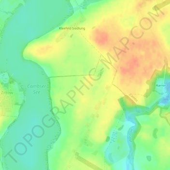 Topografische Karte Pinneberg, Höhe, Relief