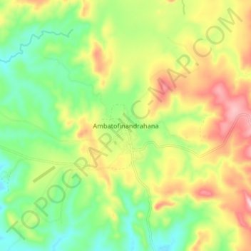 Topografische Karte Ambatofinandrahana, Höhe, Relief
