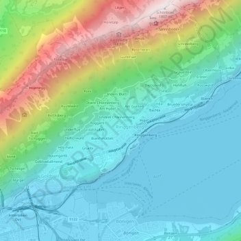 Topografische Karte Flüela, Höhe, Relief