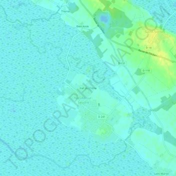 Topografische Karte Fief du Chêne, Höhe, Relief