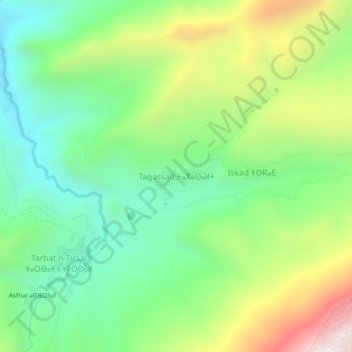 Topografische Karte Tagassalt, Höhe, Relief