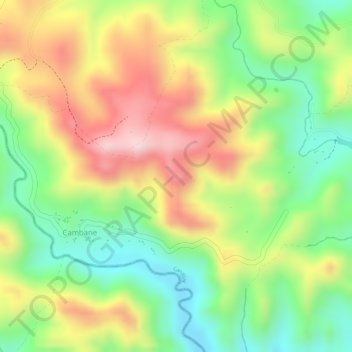 Topografische Karte Kangkoka Panoramic View, Höhe, Relief