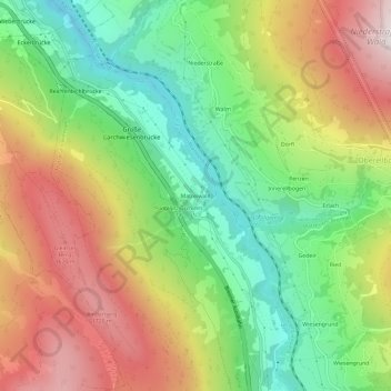 Topografische Karte Matreiwald, Höhe, Relief