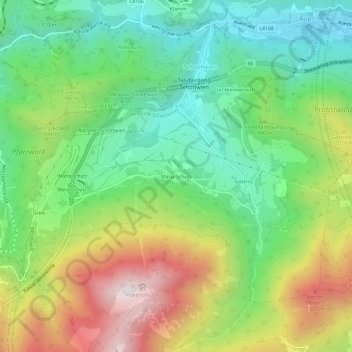 Topografische Karte Maria Schutz, Höhe, Relief