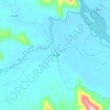 Topografische Karte Venenillo, Höhe, Relief