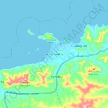 Topografische Karte La Esmeralda, Höhe, Relief