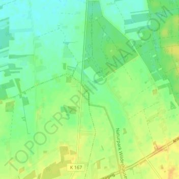 Topografische Karte Hoheging, Höhe, Relief