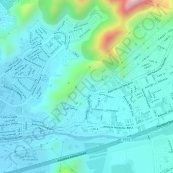 Topografische Karte Fortaleza de Campoy, Höhe, Relief
