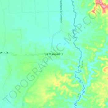Topografische Karte La Manzanita, Höhe, Relief