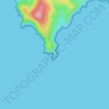 Topografische Karte Cap Lardier, Höhe, Relief