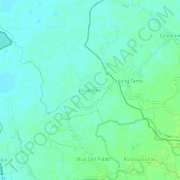 Topografische Karte Pangclara, Höhe, Relief