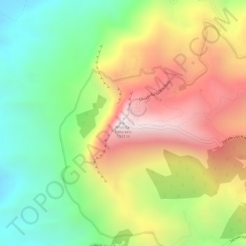 Topografische Karte Pico da Ibituruna, Höhe, Relief
