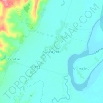 Topografische Karte Afusing Daga, Höhe, Relief