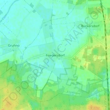 Topografische Karte Friedersdorf, Höhe, Relief