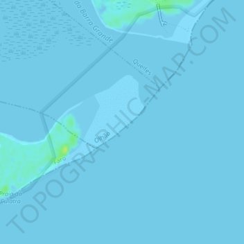 Topografische Karte Praia da Culatra, Höhe, Relief