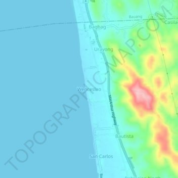 Topografische Karte Wenceslao, Höhe, Relief