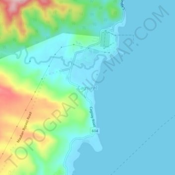 Topografische Karte Cagsiay I, Höhe, Relief