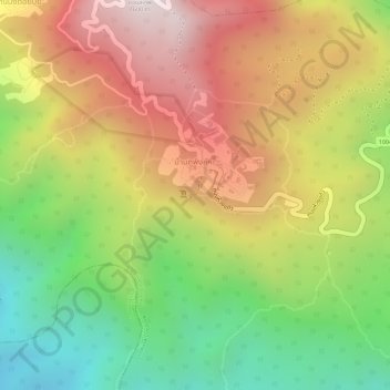 Topografische Karte Monks' Lookout, Höhe, Relief