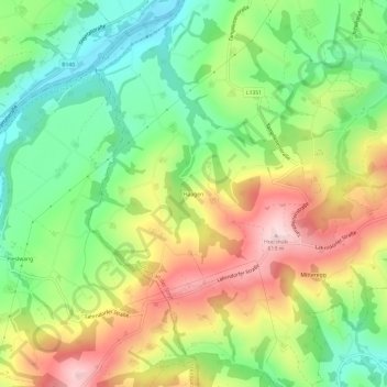 Topografische Karte Haagen, Höhe, Relief