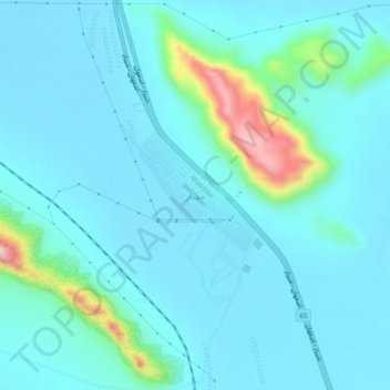 Topografische Karte مهیار, Höhe, Relief