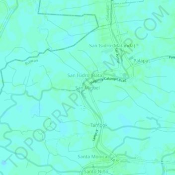 Topografische Karte San Miguel, Höhe, Relief