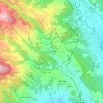 Topografische Karte Kleinlungitz, Höhe, Relief