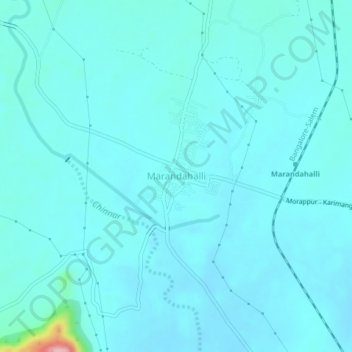 Topografische Karte Marandahalli, Höhe, Relief