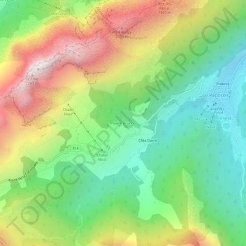 Topografische Karte Saint-Bruno, Höhe, Relief