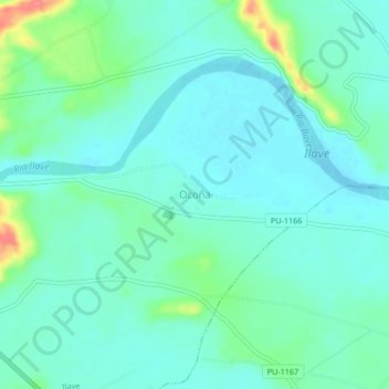 Topografische Karte Ocoña, Höhe, Relief