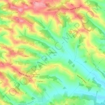 Topografische Karte Lamaison, Höhe, Relief