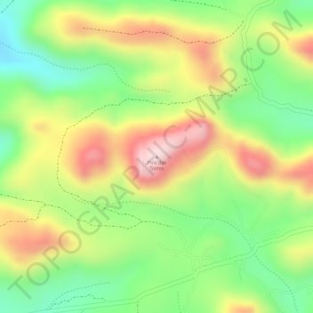 Topografische Karte Pico das Torres, Höhe, Relief