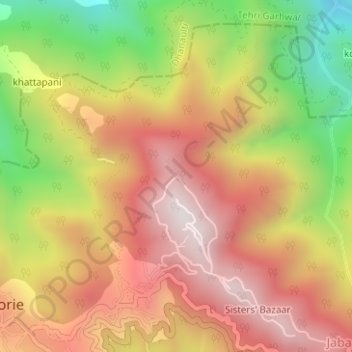 Topografische Karte Lal Tibba, Höhe, Relief