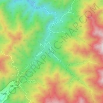 Topografische Karte 双石屋, Höhe, Relief
