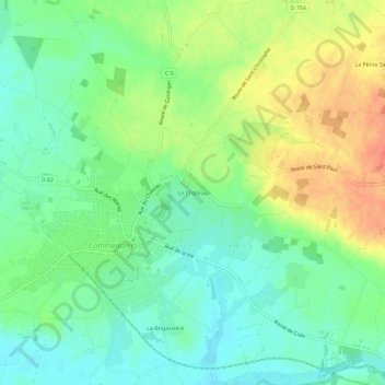 Topografische Karte Le Château, Höhe, Relief