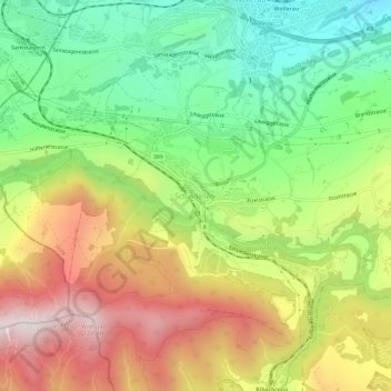 Topografische Karte Schindellegi, Höhe, Relief