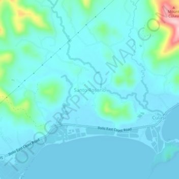 Topografische Karte Sto. Rosario, Höhe, Relief