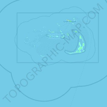 Topografische Karte Cayo Sal, Höhe, Relief