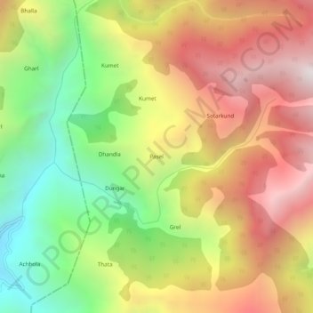 Topografische Karte Pasel, Höhe, Relief