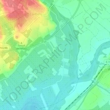 Topografische Karte Quarts, Höhe, Relief