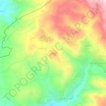 Topografische Karte صلخد, Höhe, Relief