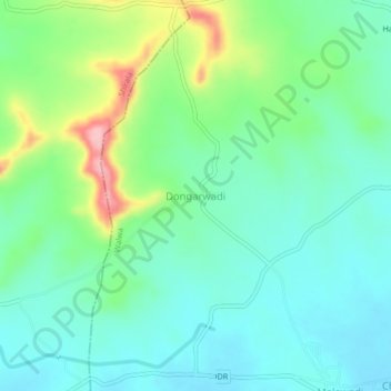 Topografische Karte Dongarwadi, Höhe, Relief