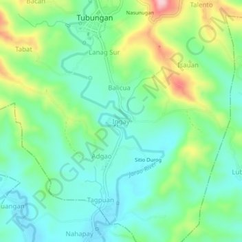 Topografische Karte Ingay, Höhe, Relief