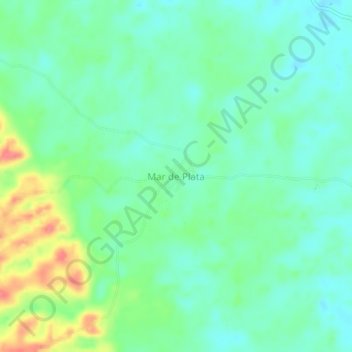 Topografische Karte Mar de Plata, Höhe, Relief