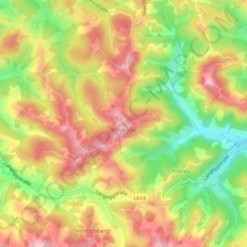Topografische Karte Eorykogel, Höhe, Relief